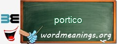 WordMeaning blackboard for portico